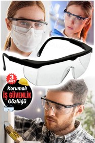 Resim Genel Markalar 3 Adet Airsoft & Paintball Göz Koruma Çok Amaçlı Güvenlik İnşaat Hırdavat Gözlüğü Laboratuvar Gözlük 