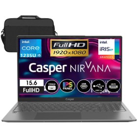 Resim CASPER Nirvana X600.1235 Intel Core i5 1235U 24GB RAM 1TB SSD 15.6" Freedos + Çanta Hediye 