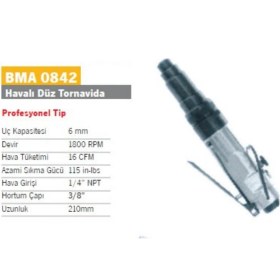 Resim Bemato Havalı Duz Tornavıda SM842 