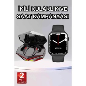 Resim Pileli Store Ikili Set Dev Kampanya Ucuz Kulaklık Ucuz Akıllı Saat Gürültü Önleyici Uzun Pil Ömrü 