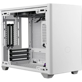 Resim Cooler Master Cm Masterbox Nr200p Beyaz Tempered Glass Mini-ıtx, Sfx Psu Destekli Bilgisayar Kasası 