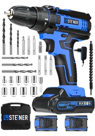 Resim Steiner ST-198VF M Çift Akülü Darbeli Matkap Şarjlı Vidalama Mavi 