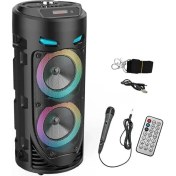 Resim Cady Ticaret Ally Zqs4239 Mikrofonlu Taşınabilir Dev Speaker Led Işıklı Bluetooth Hoparlör - Cdy5800-8383 