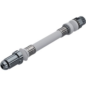 Resim İZ YAPI Asma Klozet Esnek Taharet Borusu – Dirsekli | Krom Uç | 90 mm | Kolay Montaj 