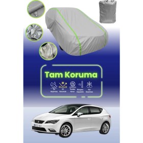 Resim Dokaca Neo Gri Neon Fitilli Seat Leon Uyumlu Oto Branda Araba Brandası Koruma Örtüsü 