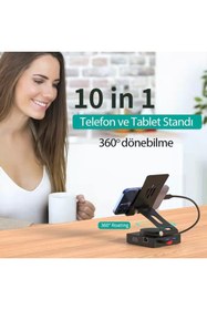 Resim Fogy Tablet Ve Pc Tasarlanan Standlı 4k Video Dönüştürücü 10in1 Hub 