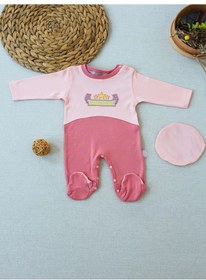 Resim Özel Kuvvetler Nakışlı Bere Şapkalı Unisex Bebek Tulumu Gülkurusu 001 