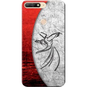 Resim Ceppare Huawei Y7 Prime 2018 Kılıf (LDN-L21) Desen Baskılı Silikon Kapak Semazen Tasarım STK:432 