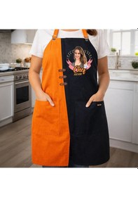 Resim Bk Gift Kişiye Özel Fotoğraflı Turuncu & Siyah Mutfak Önlüğü -1, Aşçı Ve Şef Önlüğü, Ev Hediyesi Kobitmeyencom36644 Bk Gift Renkli 