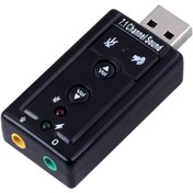 Resim Usb Ses Kartı Virtual Sound Tak Kullan Kulaklık Mikrofon Çıkışı 7.1 Channel Harici Ses kartı 