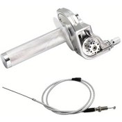 Resim Hightower Gümüş Dirt Bike Motor Gaz Kumanda Kolu Cnc Ayarlı Hızlı Twist Grip 