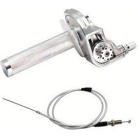 Resim Hightower Gümüş Dirt Bike Motor Gaz Kumanda Kolu Cnc Ayarlı Hızlı Twist Grip 