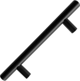 Resim Hakay Paslanmaz Metal Kulp - Mutfak ve Banyo Için, 2 Adet, Mat Siyah 
