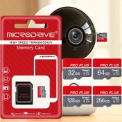 Resim MicroDrive Yüksek Hızlı Hafıza Kartı - U3 Sınıf 10, 8GB/16GB/32GB/64GB/128GB/256GB, Gri Kırmızı, SD Adaptör ile, Akıllı Telefonlar & Tabletler için İdeal, Micro SD Kart Adaptörü, MICRODRIVE 