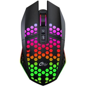 Resim Kablosuz Oyuncu Mouse Rgb LED 2.4G 8 Buton 1600DPİ Şarj Edilebilir 