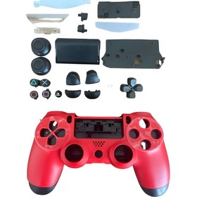 Resim YUES PS4 Dualshock Uyumlu Kasa Joystick V1 Full Kasa Tuş Takımı Kırmızı 