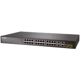 Resim Planet 24-Port SNMP Manageable 10/100Base-TX + 4-Port 1000Base-T Gigabit + 2-Port MiniGBIC(SFP) Switch 