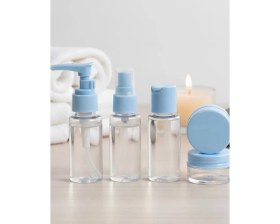 Resim Nevamel® Taşınabilir 5 Parça Seyahat Kozmetik Seti 30 ml Sızdırmaz 
