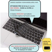 Resim Laptop Macbook Pro Klavye Kılıf US(ABD) İngilizce Baskılı A1534 A1708 ile Uyumlu 