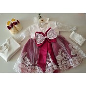 Resim biyan collection Kız Bebek Mevlüt Takımı Gelinlik Abiye Elbise Bebek Doğum Baby Shower Hediyesi 