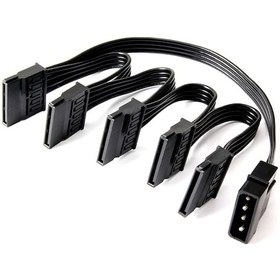 Resim Hdd/Ssd Için 4Pin Ide Molex To 5 X 15Pin Sata Güç Kablosu 