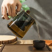 Resim Cam Demlik Çay Yapıcı, Şık Cam Kapaklı Fincan, Çay Ayırma Tembel Aracı, Dış Mekan Lüks Yüksek Kaliteli Çay Seti 