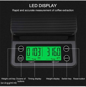 Resim HUBBYCHEF Elektronik Hassas Kahve Terazisi Mutfak Tartısı 3kg / 0,1gr 