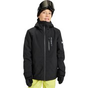 Resim Quiksilver Side Hit Solid Erkek Çocuk Siyah Snowboard Ceketi 