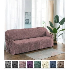 Resim StarMall Kadife Koltuk Örtüsü Esnek, Lastikli Yıkanabilir 3 Kişilik Bir Adet Pembe 