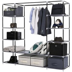 Resim Teknor -prado Trend Xxl Bez Dolap İki Bölmeli Askılık & Raflı Onix Gri 