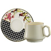 Resim Sandro Moreno 1453 Tropikal Geometrik Gold 12 Parça 6 Kişilik Kahve Fincan Takımı 90 ml 