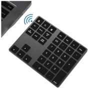Resim Geeksen Kablosuz Sayısal Klavye Alüminyum 34 Tuşlu Bt Klavye Dahili Şarj Edilebilir Pil Tuş Takımı Windows/i Siyah 