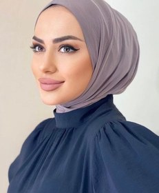 Resim Organic Scarfs Hijabchi Kadın Tesettür Vizon Çıtçıtlı Boyunluk Hijap Bone Model Eşarp Şal 