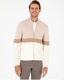 Resim Pierre Cardin Erkek Ekru Hırka Triko 50296434-vr019 Ekru 