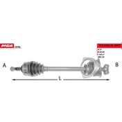 Resim MGA 70700 AKS SOL ABSLİ CLIO II 98- KANGOO 98- 1.5 DCI INCE FREZE 