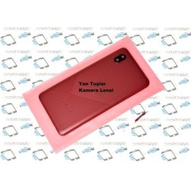 Resim Samsung Uyumlu Galaxy A013 Kasa Arka Pil Batarya Kapağı KIRMIZI 