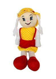 Resim Sevimli Bez Bebek 50 Cm Uyku Arkadaşı Kırmızı 