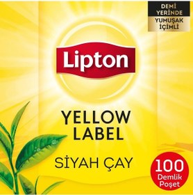 Resim Lipton Yellow Label Demlik Poşet Siyah Çay 100'lü Paket X 4 Adet 