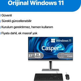 Resim Casper Nirvana A87.210H-BF00A-V-G Intel Core 5-210H 16GB RAM 1TB NVME SSD Windows 11 Home All In One 