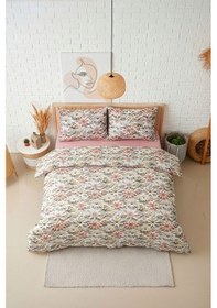 Resim Favora Picco %100 Pamuk 3d Dijital Baskı Çift Kişilik Nevresim Takımı - Pudra Pudra 