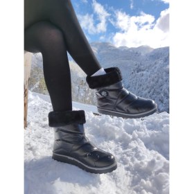 Resim Çiğdem Kundura Kar Botu Kar 12 Unisex - Kar 12 - Siyah-Peluşlu 