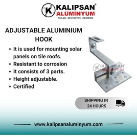 Resim Alüminyum Ayarlanabilir Kiremit Kancası- 10 Adet 