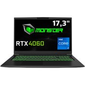 Resim Monster Tulpar T7 V20.8.8 Intel Core i7 12700H 64 GB RAM 1 TB SSD 8 GB RTX 4060 FreeDOS 17,3" FHD 144 Hz Oyun Bilgisayarı Monster