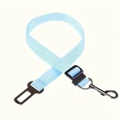 Resim Fochsia Araçta Ayarlanabilir Mavi Emniyet Kemeri İle Evcil Hayvanınızı Güvende Tutun 