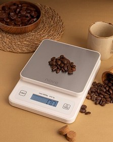 Resim Nave K5073 Paslanmaz Çelik Pilli 0.1 G Hassasiyet 5 KG Kapasite Hassas Terazi Dijital Mutfak Tartısı Krom 