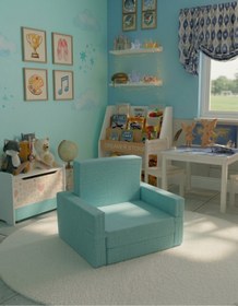 Resim LENSA HOME Çocuk Koltuğu Komple Sünger Katlanabilir Yataklı - Çocuk Minderi 0-4 Yaş 