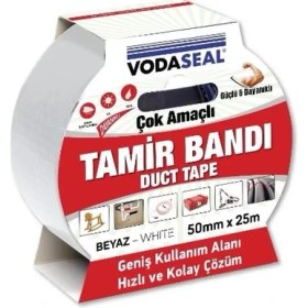 Resim Vodaseal Tamir Bandı 50MMX25M Beyaz Bant 