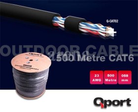 Resim QPORT Q-CATO2 500mt CAT6 Outdoor 23AWG 0.58MM UTP Kablo 