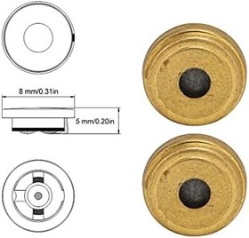 Resim Goshyda 2 Adet 8mm Kulaklık Hoparlör Sürücüsü, Kulaklık Onarımı Için DIY Yedek Kulaklık Hoparlör Parçaları 