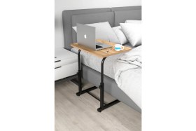 Resim Depolife Eğim Yükseklik Ayarlı Laptop Sehpası Kahvaltı Ders Çalışma Bilgisayar Ofis Yemek Masası Metal Ayak 